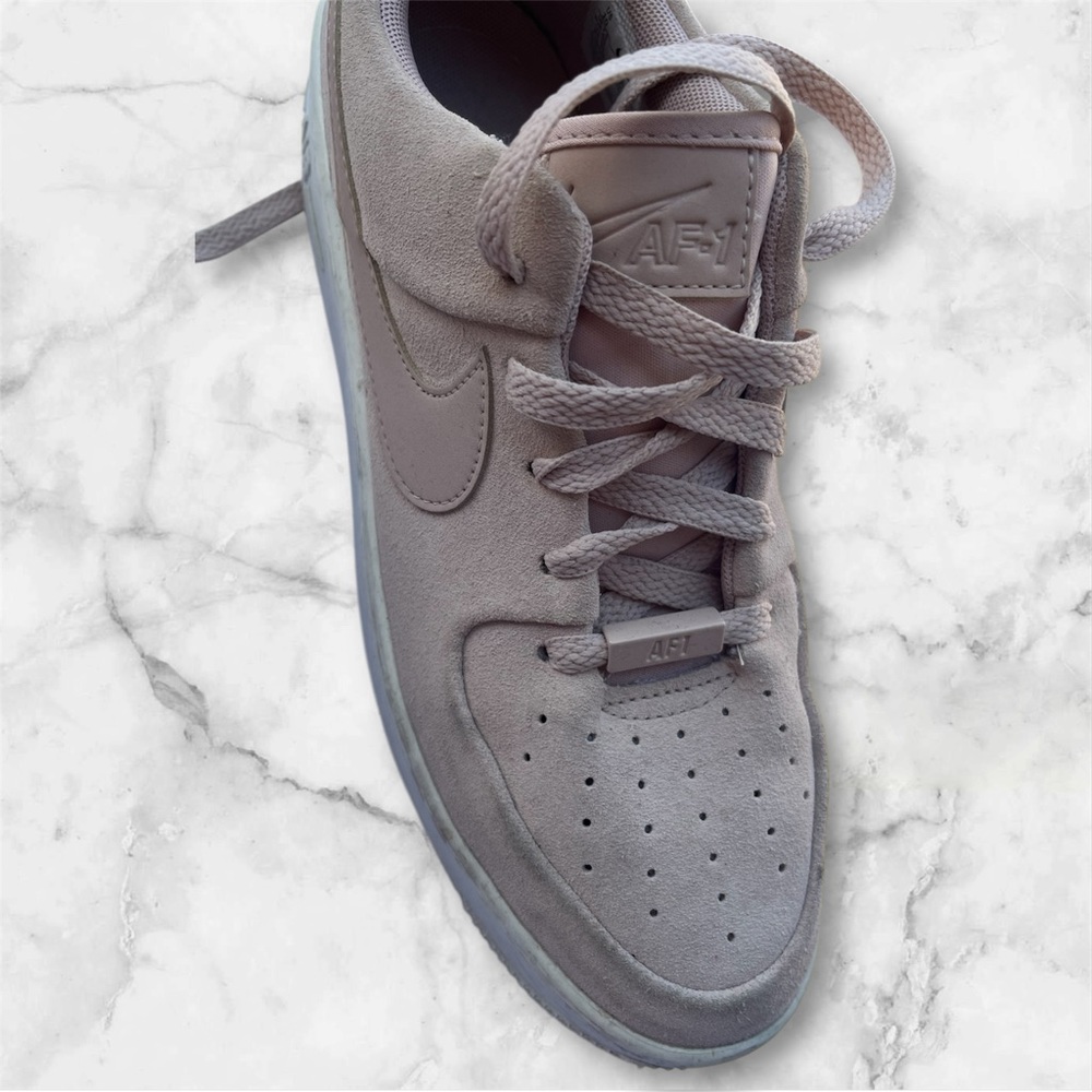 📍LAST💲✈︎NIKE AF1 Women's Pink low dunk suede leather Platform Sneakers size 10 - Picture 4 of 13